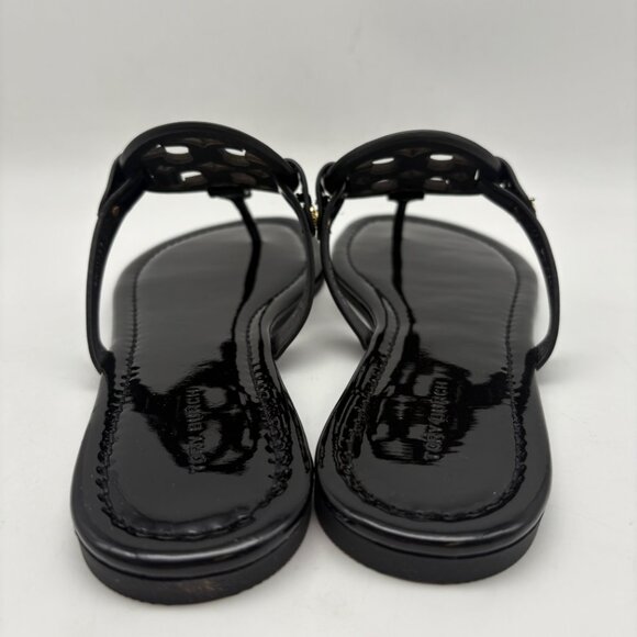 Tory Burch Miller Patent Leather Sandal Enamel Black - Picture 6 of 10
